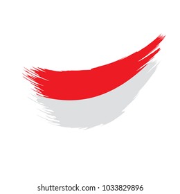 Indonesia flag, vector illustration