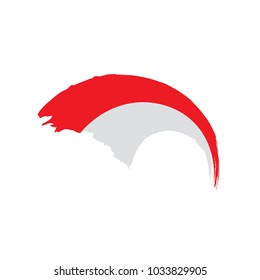 Indonesia flag, vector illustration