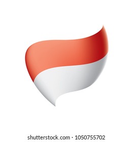 Indonesia flag, vector illustration
