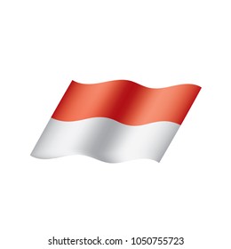 Indonesia flag, vector illustration