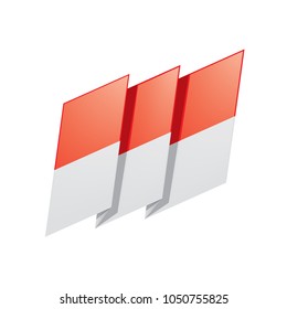Indonesia flag, vector illustration