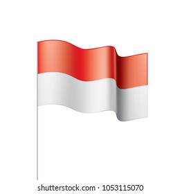 Indonesia flag, vector illustration