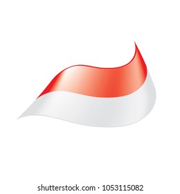 Indonesia flag, vector illustration