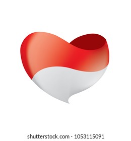 Indonesia flag, vector illustration