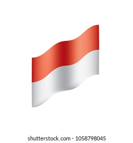 Indonesia flag, vector illustration