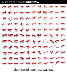 Indonesia flag, vector illustration