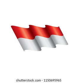 Indonesia flag, vector illustration
