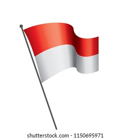 Indonesia flag, vector illustration