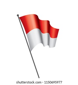 Indonesia flag, vector illustration