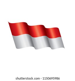 Indonesia flag, vector illustration