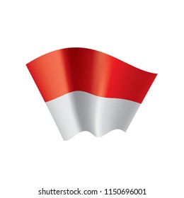 Indonesia flag, vector illustration