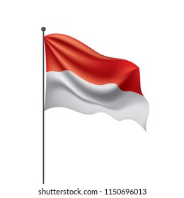 Indonesia flag, vector illustration