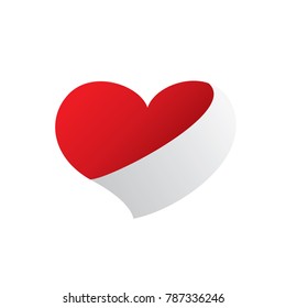 Indonesia flag, vector illustration
