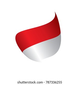 Indonesia flag, vector illustration