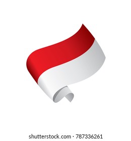 Indonesia flag, vector illustration