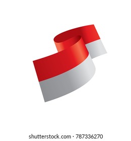 Indonesia flag, vector illustration