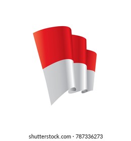 Indonesia flag, vector illustration