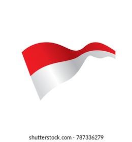 Indonesia flag, vector illustration