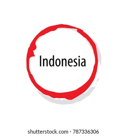 Indonesia flag, vector illustration