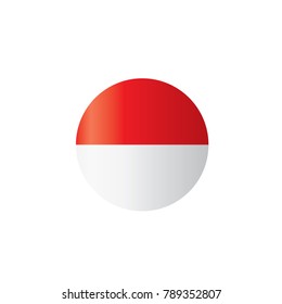 Indonesia flag, vector illustration