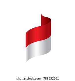Indonesia flag, vector illustration