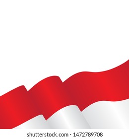 indonesia flag vector illustration design template