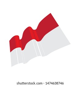 indonesia flag vector illustration design template
