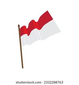 indonesia flag vector illustration design template