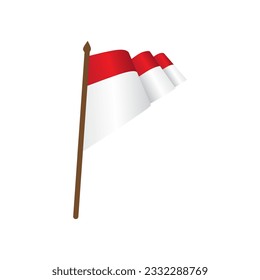 indonesia flag vector illustration design template