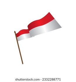 indonesia flag vector illustration design template