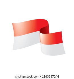 Indonesia flag, vector illustration on a white background