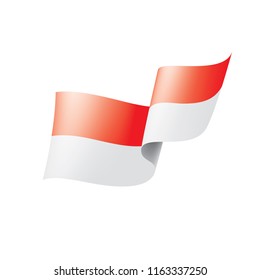 Indonesia flag, vector illustration on a white background