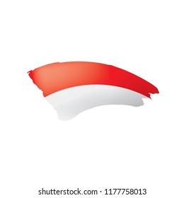 Indonesia flag, vector illustration on a white background.