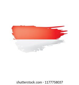 Indonesia flag, vector illustration on a white background.