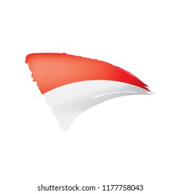 Indonesia flag, vector illustration on a white background.