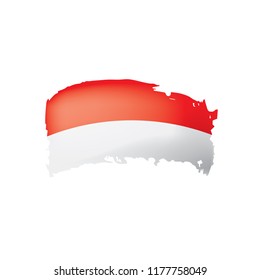 Indonesia flag, vector illustration on a white background.