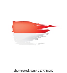 Indonesia flag, vector illustration on a white background.