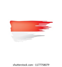Indonesia flag, vector illustration on a white background.