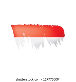 Indonesia flag, vector illustration on a white background.