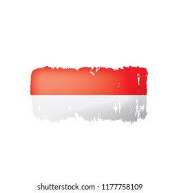 Indonesia flag, vector illustration on a white background.