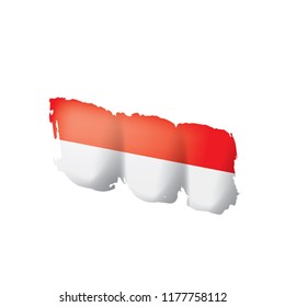 Indonesia flag, vector illustration on a white background.