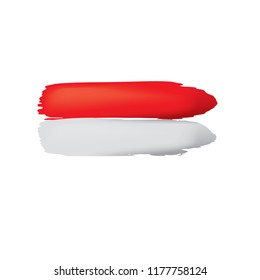 Indonesia flag, vector illustration on a white background.