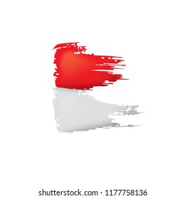 Indonesia flag, vector illustration on a white background.