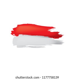 Indonesia flag, vector illustration on a white background.