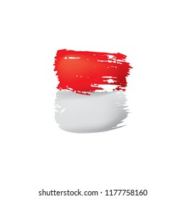 Indonesia flag, vector illustration on a white background.