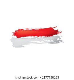 Indonesia flag, vector illustration on a white background.