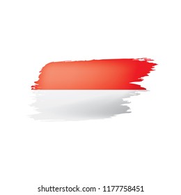Indonesia flag, vector illustration on a white background.