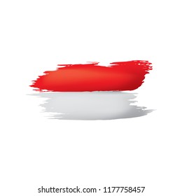 Indonesia flag, vector illustration on a white background.