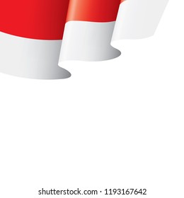 Indonesia flag, vector illustration on a white background