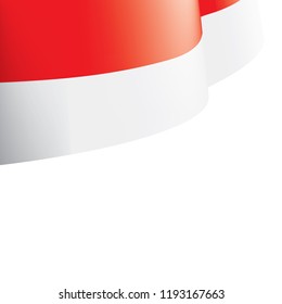 Indonesia flag, vector illustration on a white background